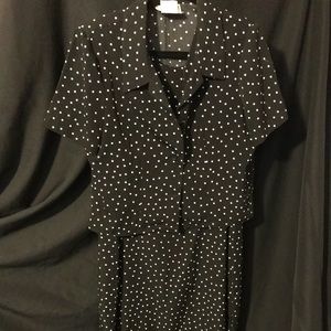 Black with white dress with jacket